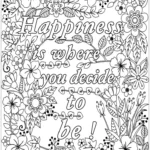 198 Printable Adult Coloring Pages with Quotes For 2025