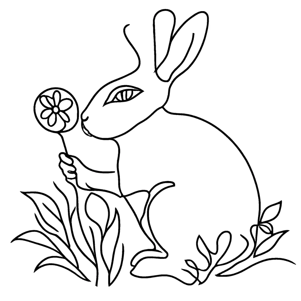 Bunny with a magnifying glass