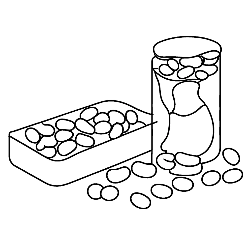 Candy table with jellybeans