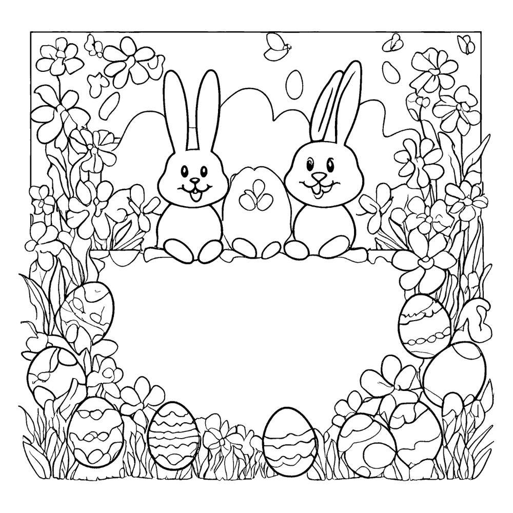 Color Me Happy" Easter frame