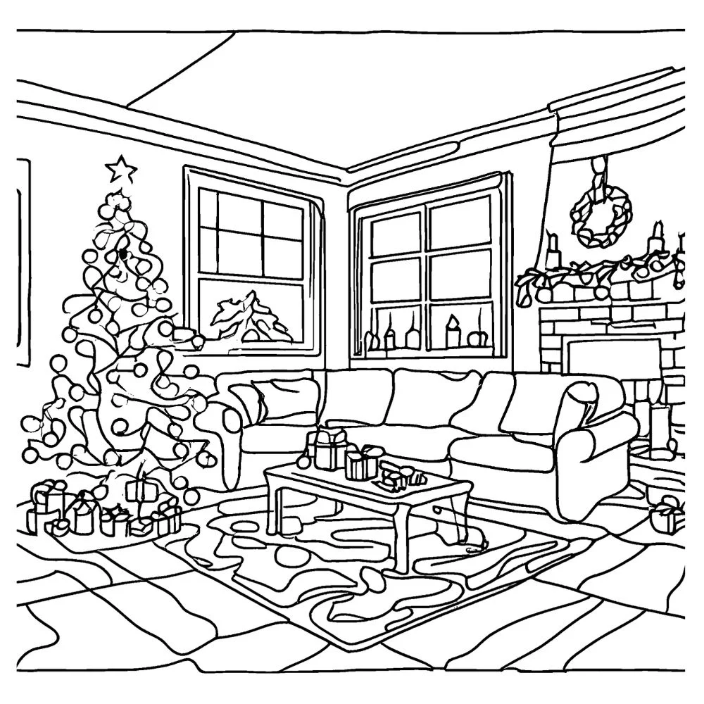 "Merry & Bright" β Christmas lights & holly