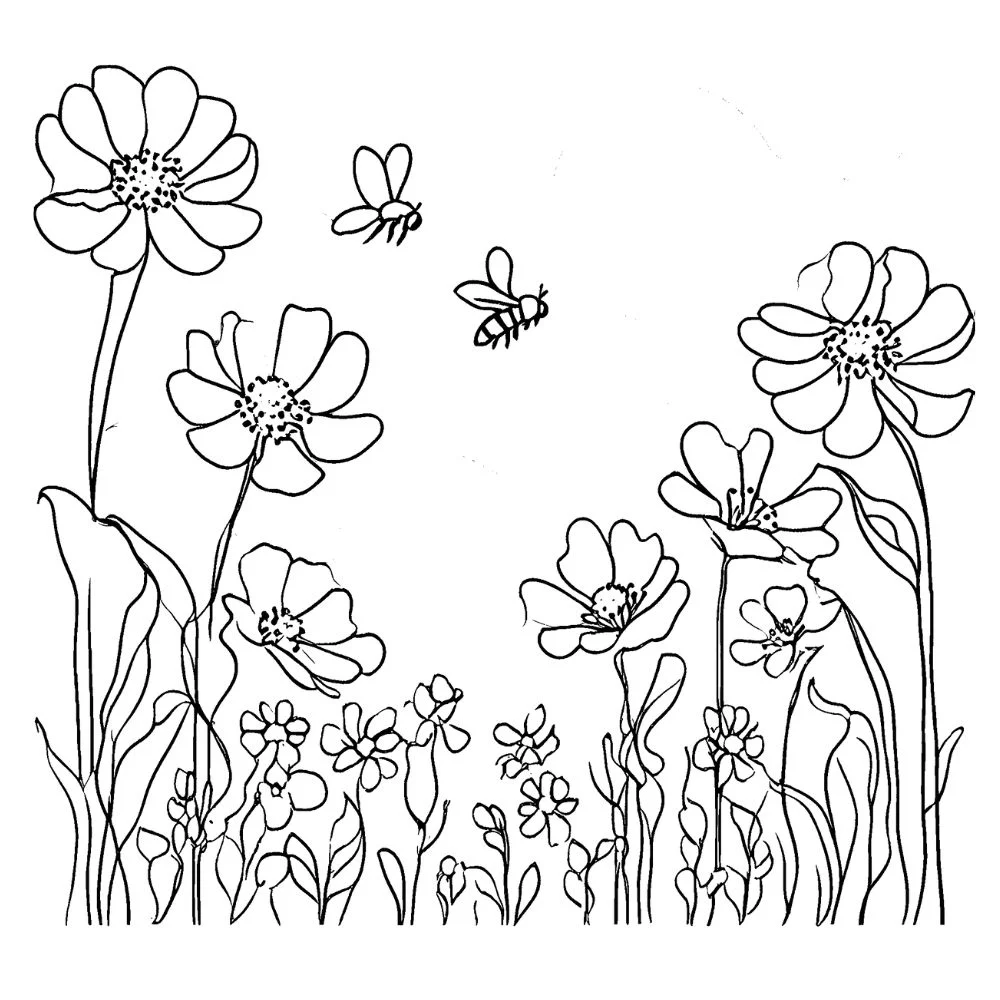 Spring Vibesβ Blooming flowers & bees