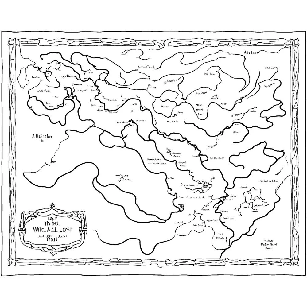 "Not All Who Wander Are Lost" β Tolkien-inspired map