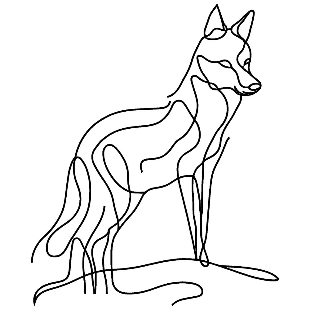 "She Was Wild Once" β Forest & wolf silhouette