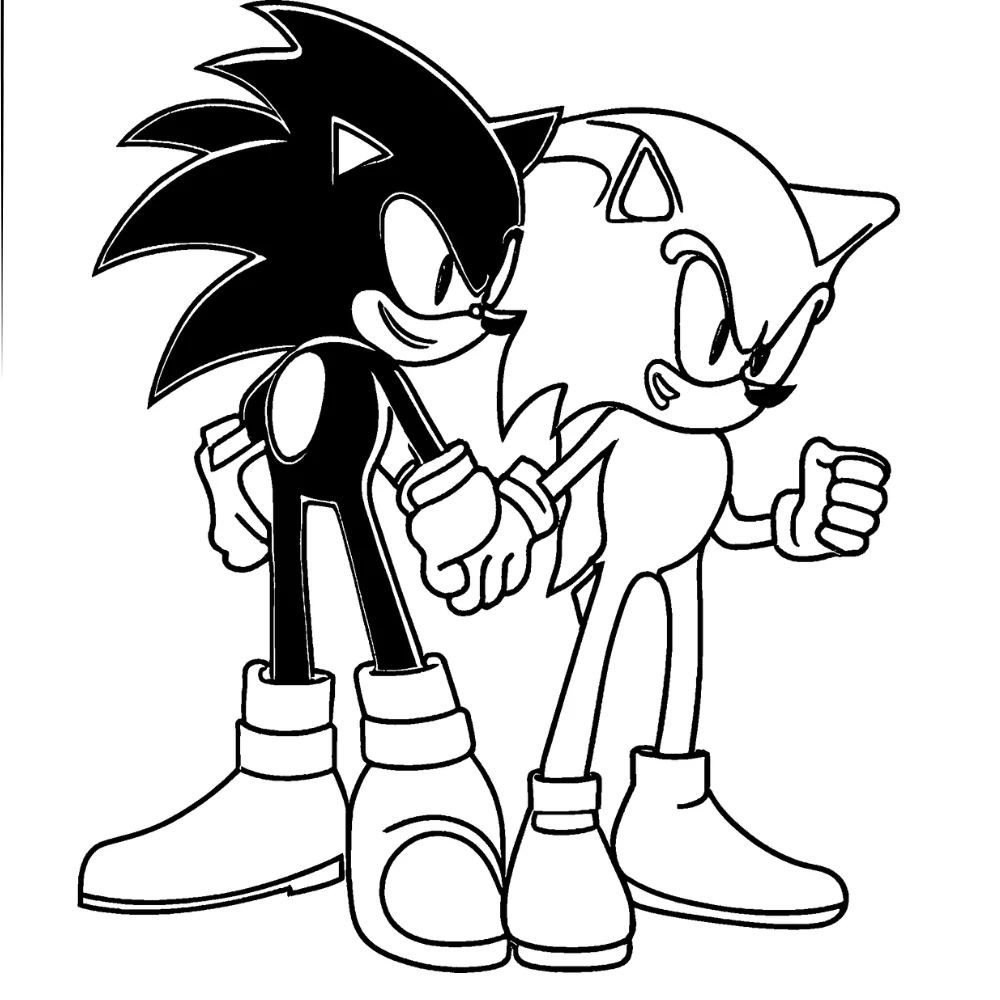 Shadow and Sonic teaming up