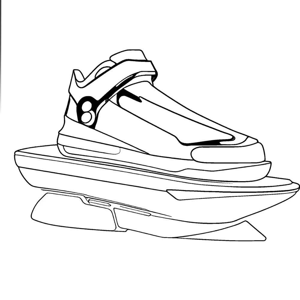 Hover shoes: White with red accents