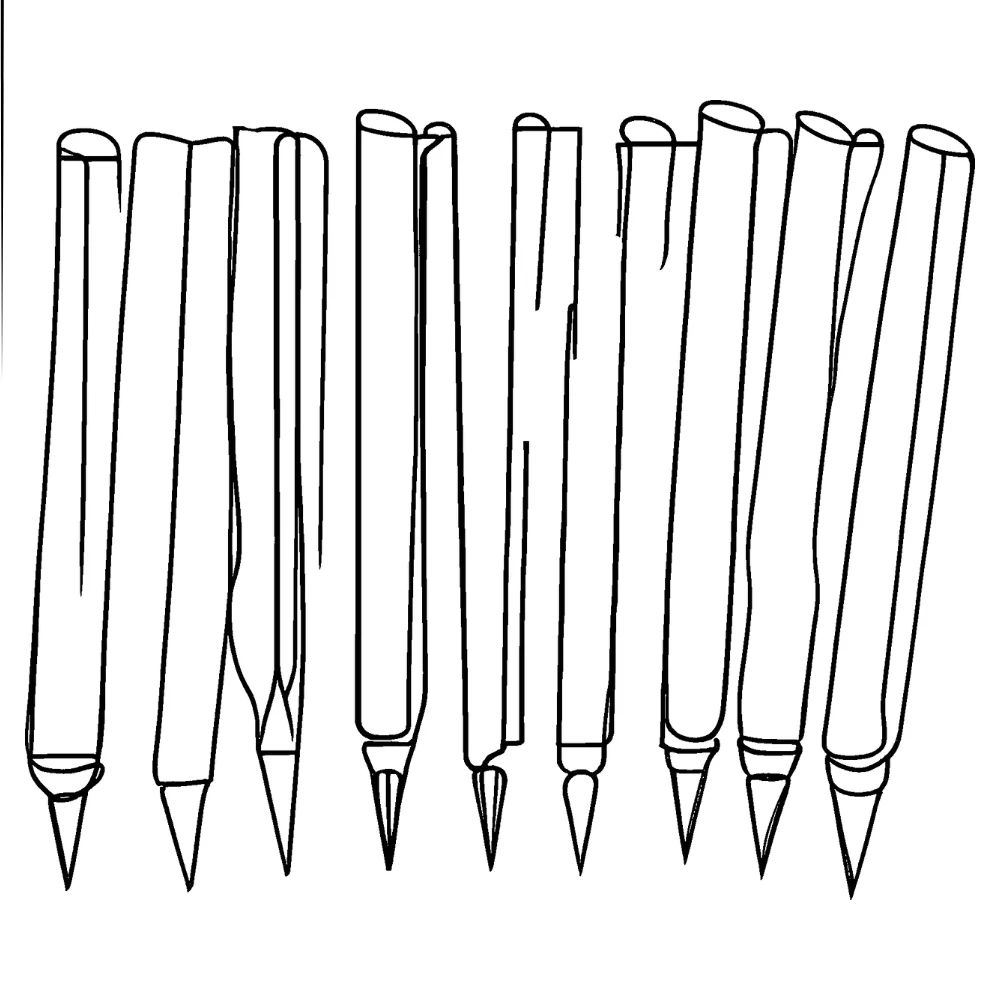 Use fine liners for clean black outlines