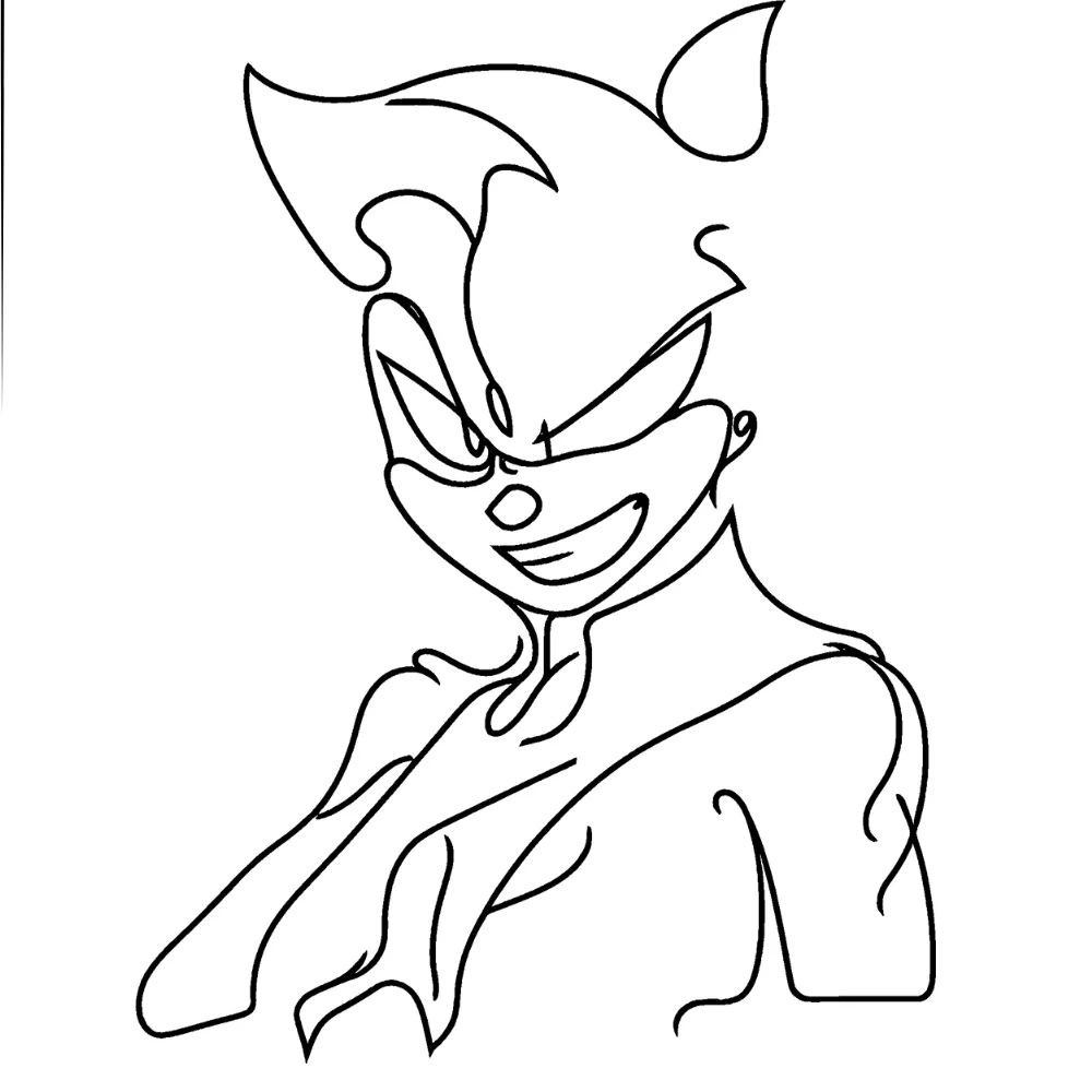 Shadow in his iconic smirk pose