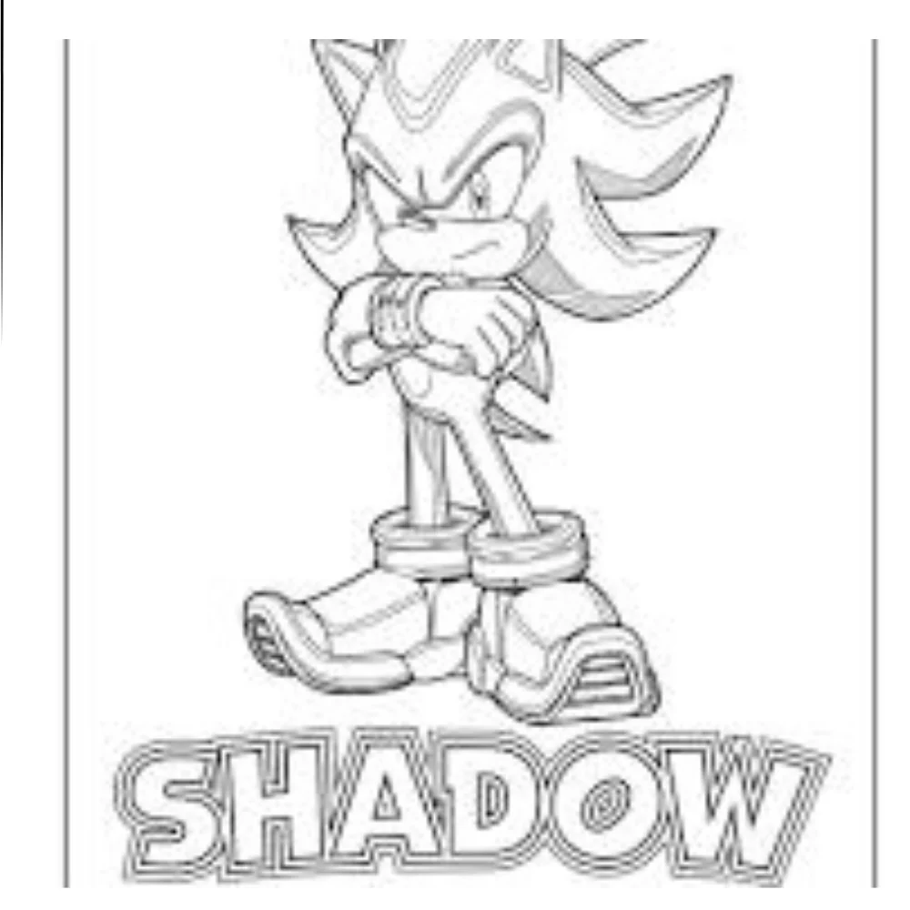 Shadow the Hedgehog Printable Coloring Pages