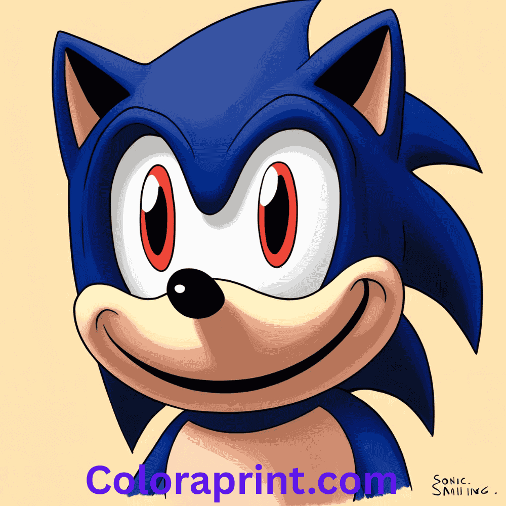 Sonic smiling β No complex shading needed