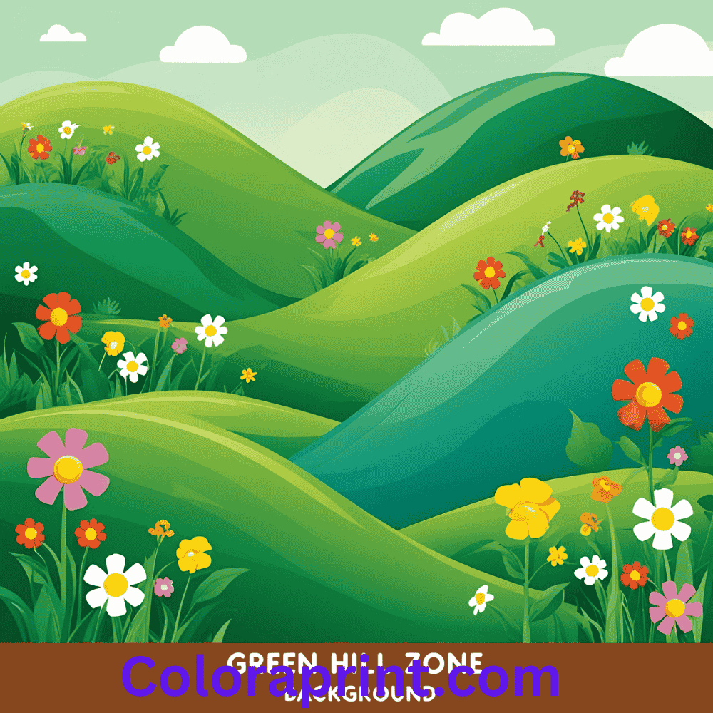Basic Green Hill Zone background β Simple scenery