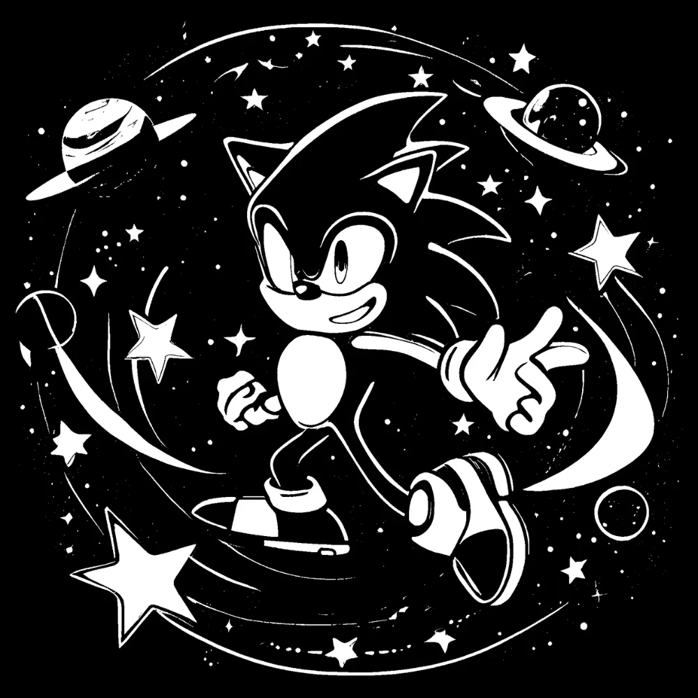 Sonic in space β Galaxy background