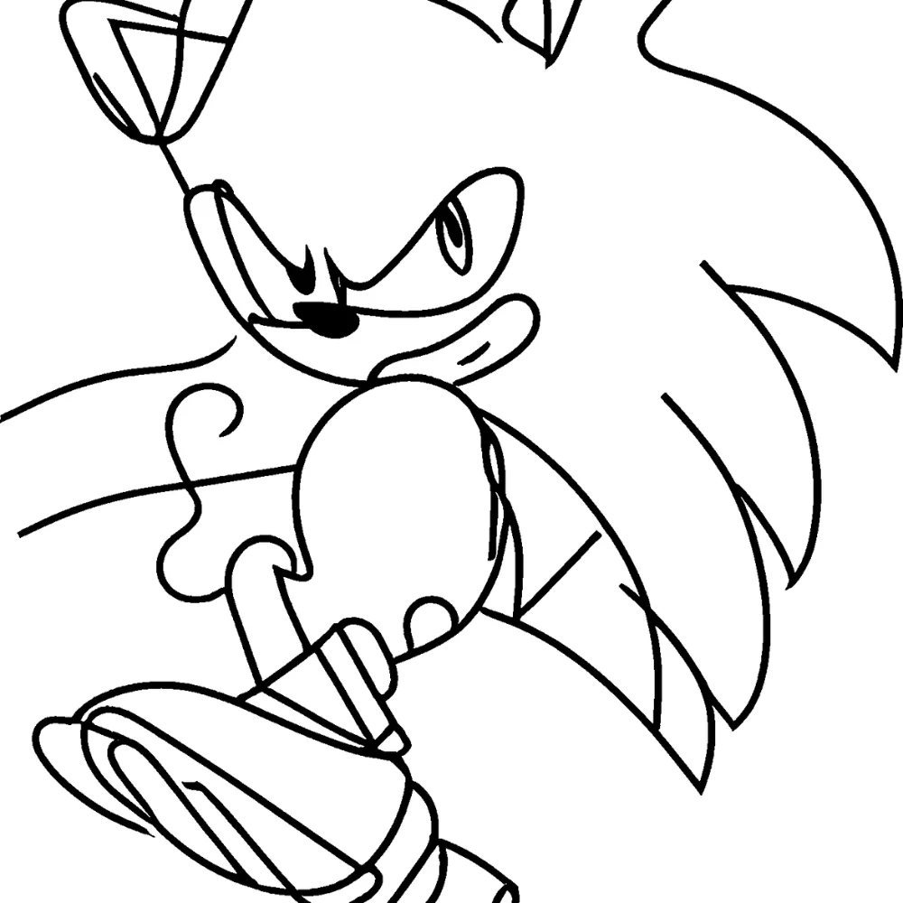 Sonic with a tornado β Wind motion lines