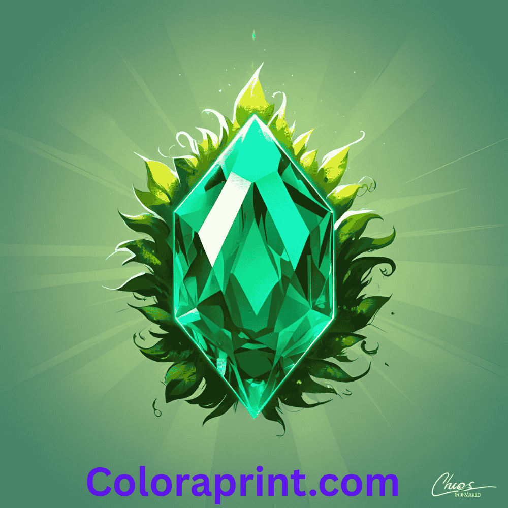 One Chaos Emerald β Great for color filling.