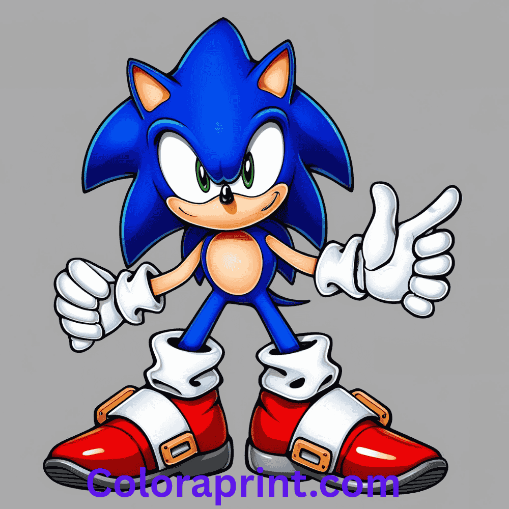 Sonicβs shoes only β Practice coloring red and white
