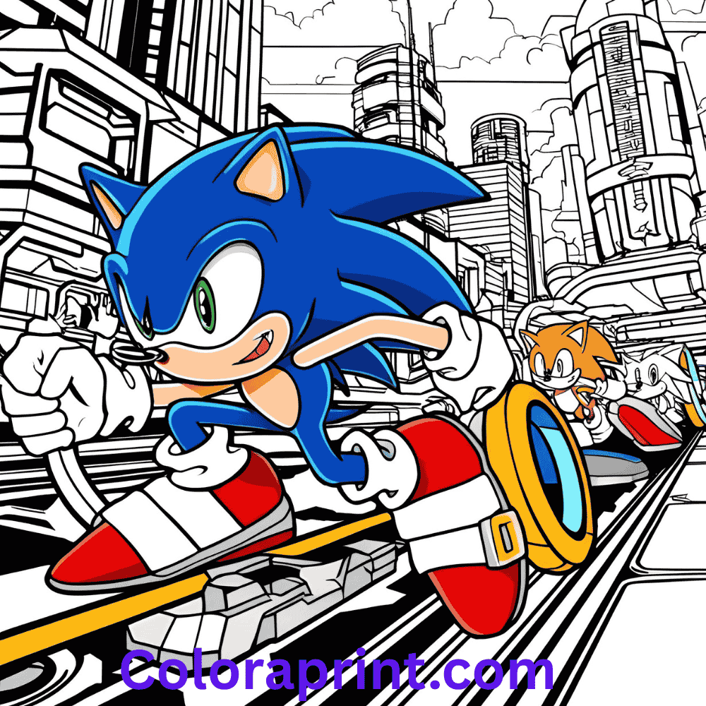 Sonic Printable Coloring Pages