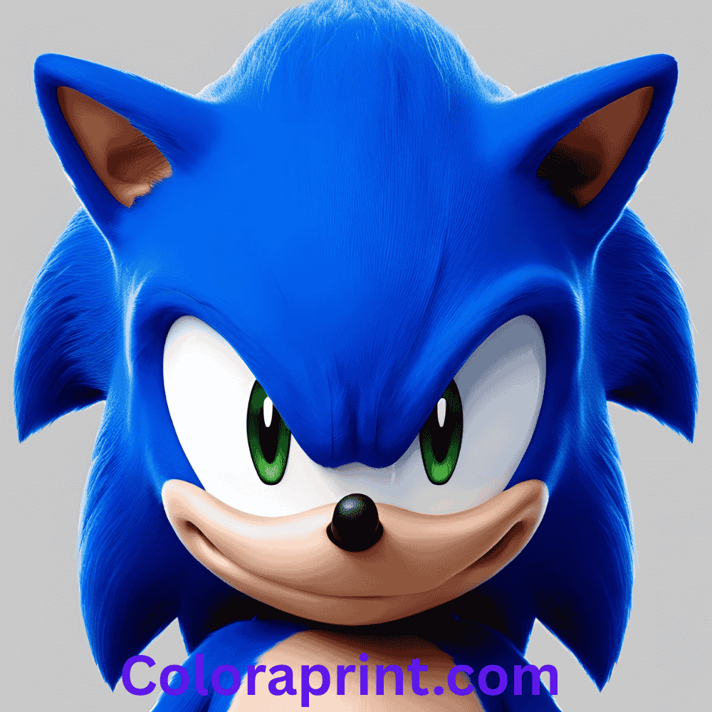 Simple Sonic standing pose – Easy for young kids