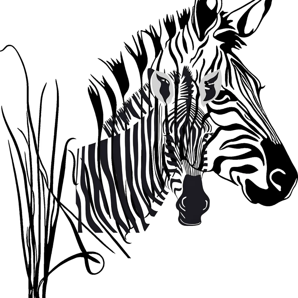Realistic zebra portrait