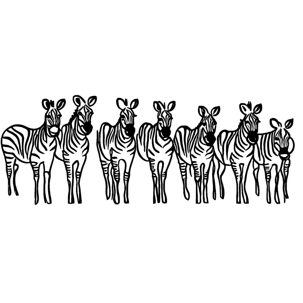 Zebra herd in the savanna
