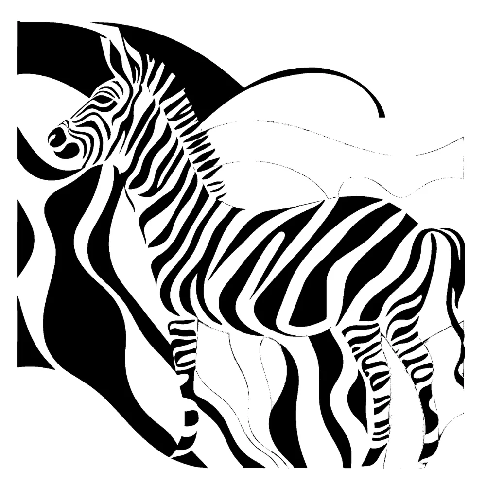 Zebra stripes as abstract art