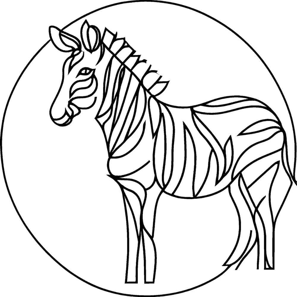 Zebra in a kaleidoscope pattern