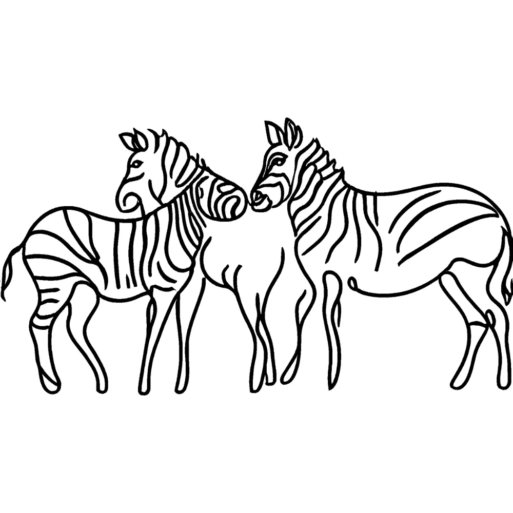 Zebra playing with other animals