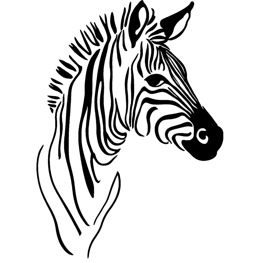 Watercolor zebra (soft blends)