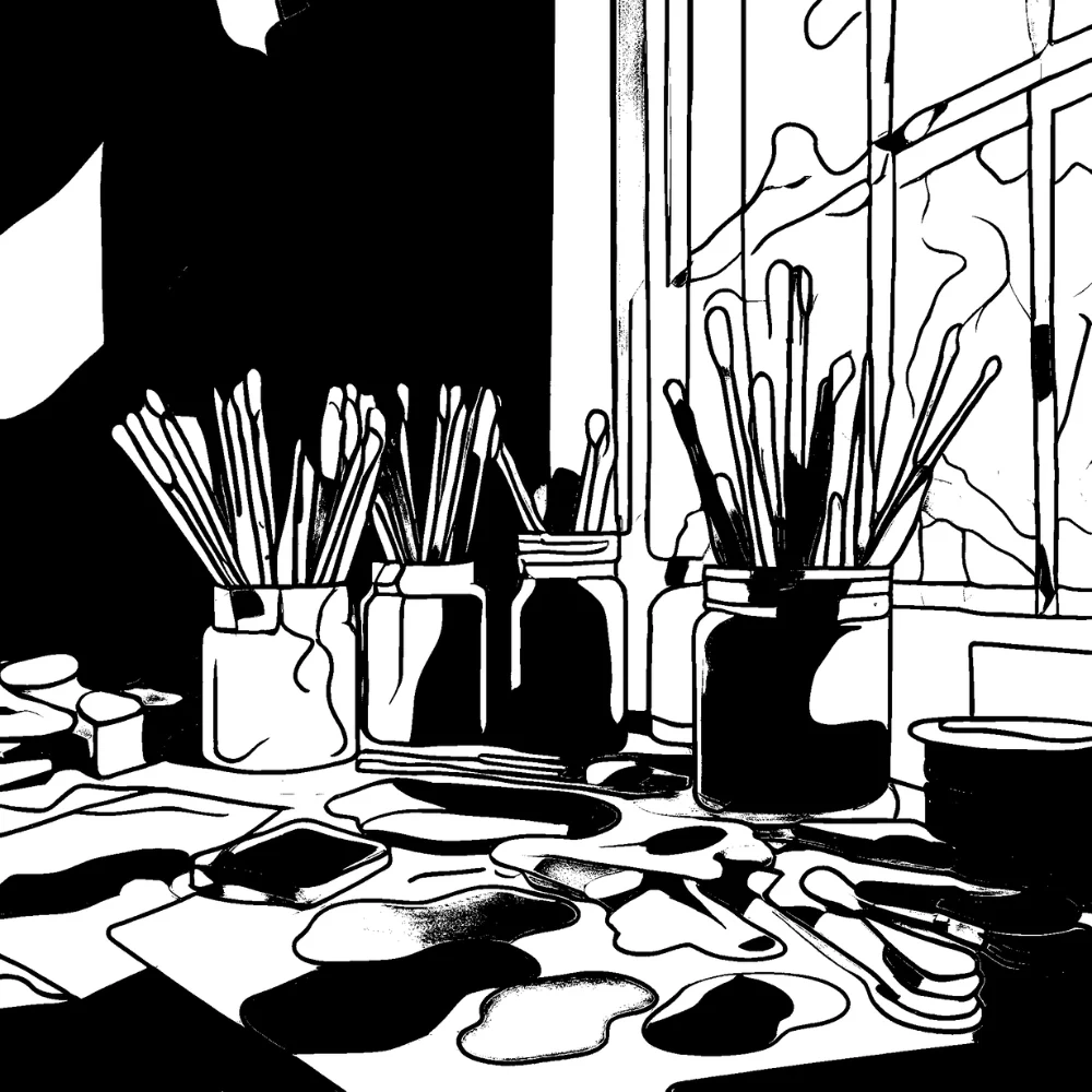 Blend backgrounds with cotton swabs