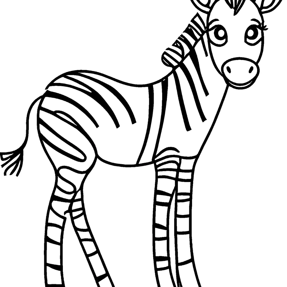 Cartoon zebra smiling