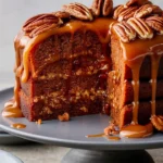 Easy Autumn Caramel Apple Pecan Cinnamon Spice Bundt Cake
