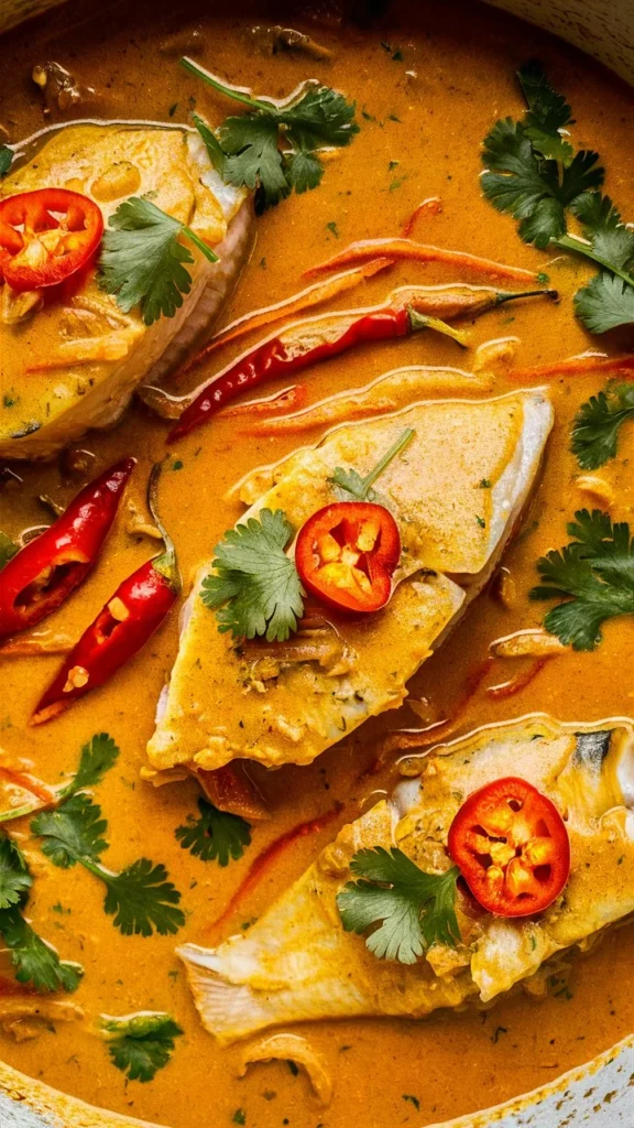Coconut Fish Curry with Lime and Lemongrass