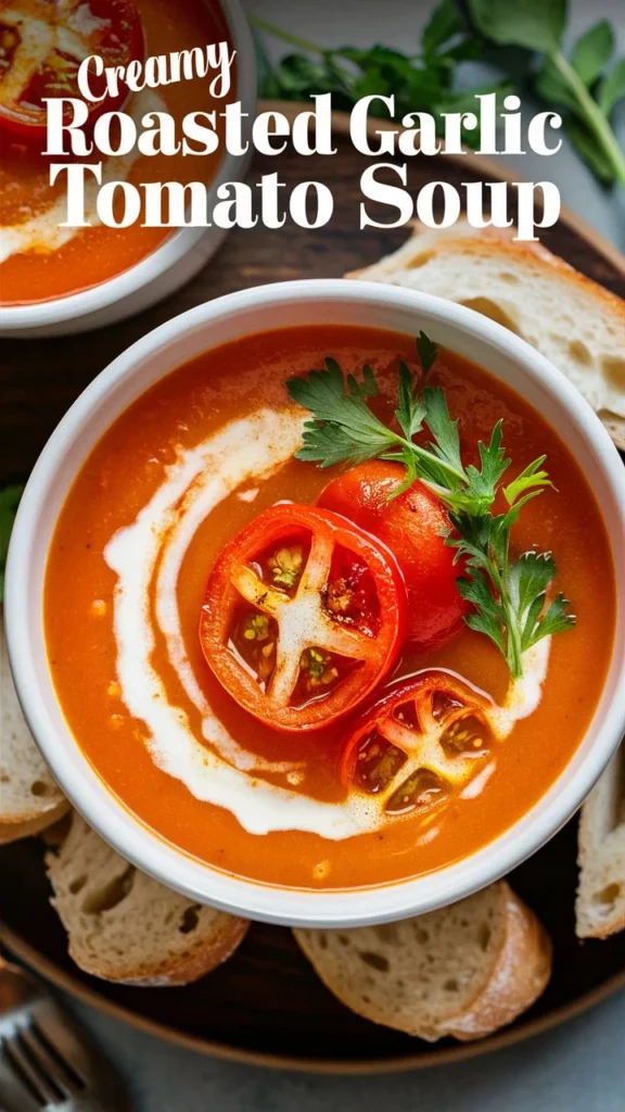 Creamy Roasted Garlic Tomato Soup