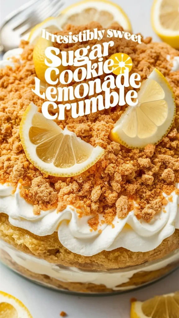 Sweet Sugar Cookie Lemonade Crumble