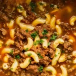 Beef Macaroni Soup Recipe