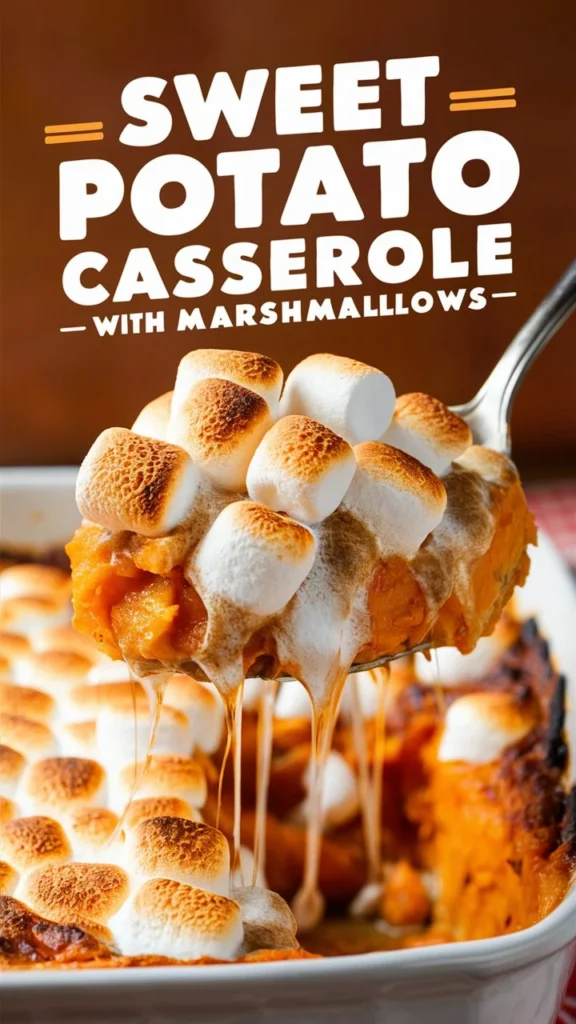 Marshmallow Pecan Sweet Potato Casserole