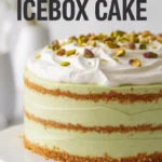 Pistachio Cake with Cream Cheese Whip and Chopped Pistachios Recipe