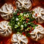 Baked Potstickers with Thai Curry Sauce