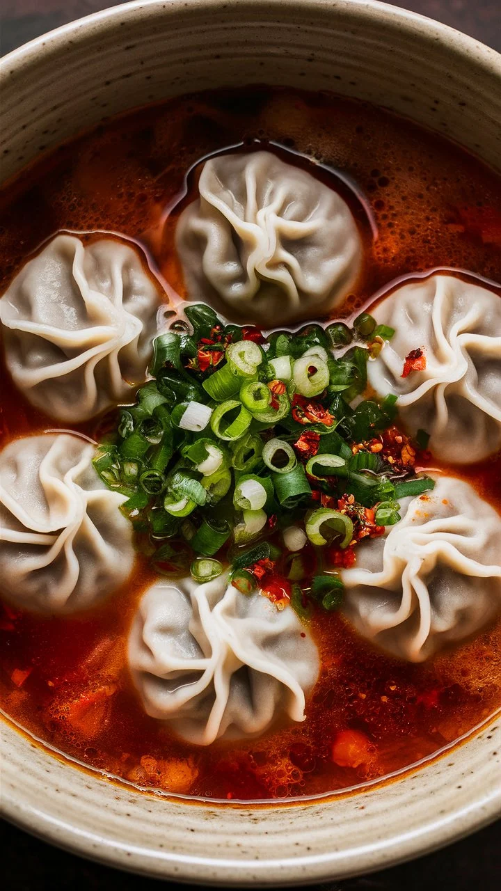 Baked Potstickers with Thai Curry Sauce