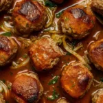 French Onion Meatballs